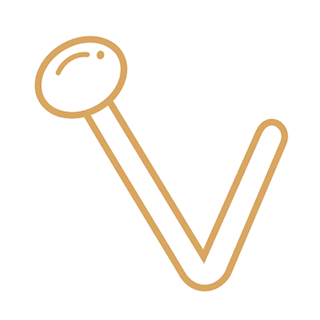 kolczyk do nosa w kształcie litery L