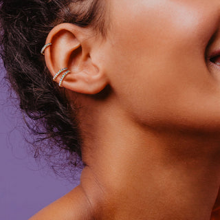 Złoto 585 kółko opale clicker