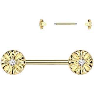 Kolczyk do sutka krzyż celtycki cyrkonia