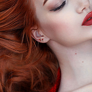 Labret ważka srebrny gwint wewnętrzny