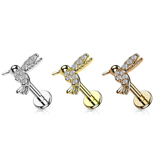 Labret cyrkonia koliber gwint wewnętrzny