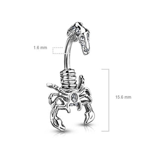 Kolczyk do pępka skorpion cyrkonia