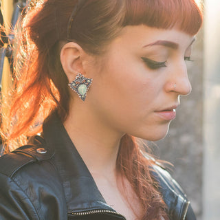 Plug kropla opal srebrny