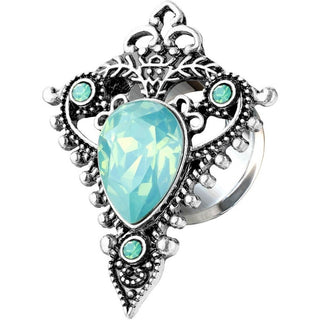 Plug kropla opal srebrny