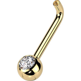 Tytan sztanga christina piercing cyrkonia gwint wewnętrzny