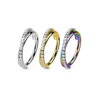 Kółko trójwymiarowe cyrkonia skrzyżowany clicker