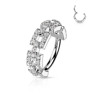 Kółko kwadrat cyrkonia clicker