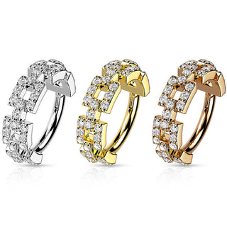 Kółko kwadrat cyrkonia clicker