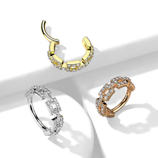 Kółko kwadrat cyrkonia clicker