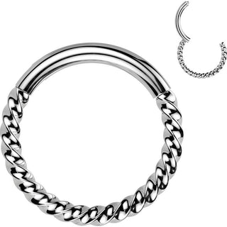 Kółko koraliki kolczyk segmentowy