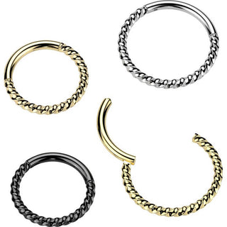 Kółko koraliki kolczyk segmentowy