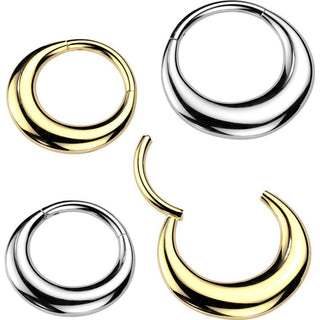 Kółko szerokie kreole kolczyk segmentowy