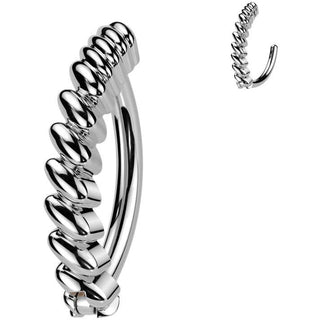 Kolczyk do pępka pleciony clicker