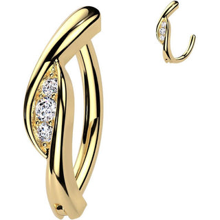 Kolczyk do pępka cyrkonie clicker