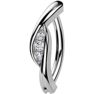 Kolczyk do pępka cyrkonie clicker