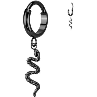 Tytan kółko wąż zawieszka kolczyk segmentowy