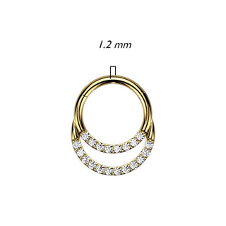 Tytan kółko trójwymiarowe cyrkonia clicker