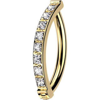 Tytan kółko cyrkonie oprawa pave clicker