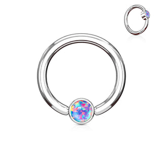 Kółko z kulką cyrkonia zapięcie captive bead