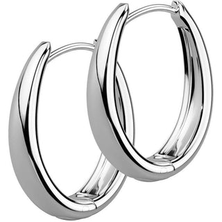 Szerokie owalne kolczyk segmentowy