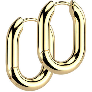 Zaokrąglone prostokąty kolczyk segmentowy