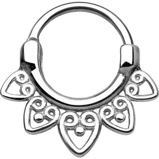Septum clicker tribal srebrny clicker