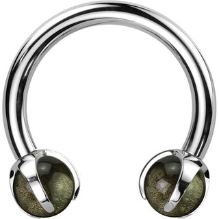 Podkowa kamień półszlachetny gwint wewnętrzny