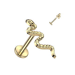 Tytan labret wąż gwint wewnętrzny