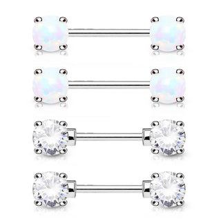 Kolczyk do sutka kulka cyrkonia opal, 2 s pars