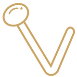 kolczyk do nosa w kształcie litery L