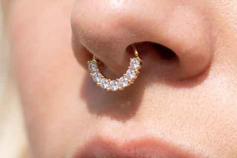 Złoty Kolczyk Septum