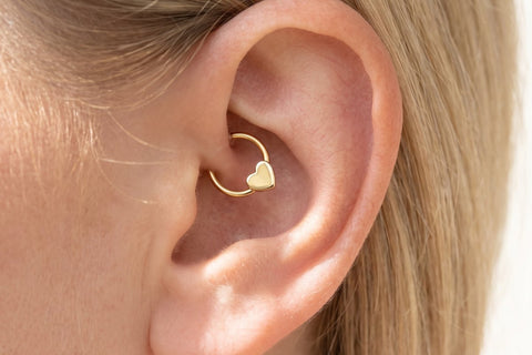 Kolczyk daith serduszko