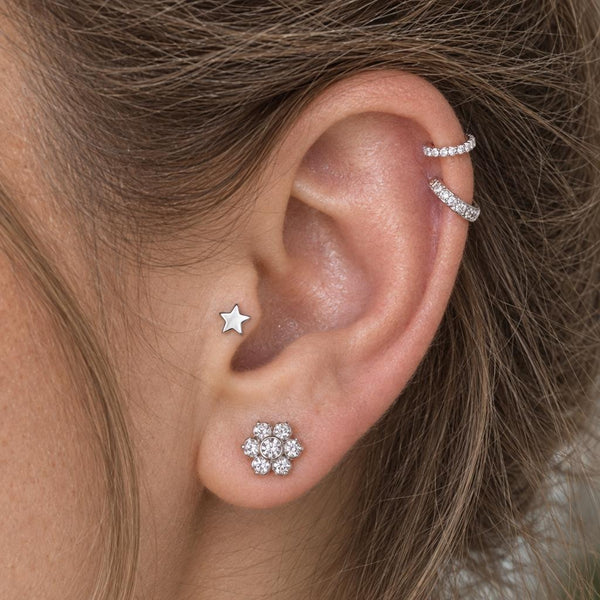 Zestaw Curated Ear „Starlight” – 4 tytanowe kolczyki do ucha