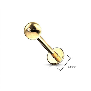 Labret pozłacany