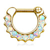 Złoto 585 septum opal clicker