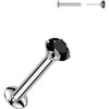 Labret cyrkonia oprawa bezel srebrny Push-in