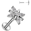 Labret gwiazdka cyrkonia push-in