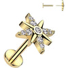 Labret gwiazdka cyrkonia push-in