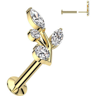Labret winorośl cyrkonia push-in