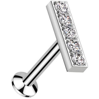 Labret słupek cyrkonie push-in