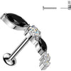 Labret cyrkonie push-in