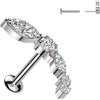 Labret cyrkonie push-in