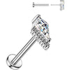 Labret latawiec cyrkonia w pazurkach push-in