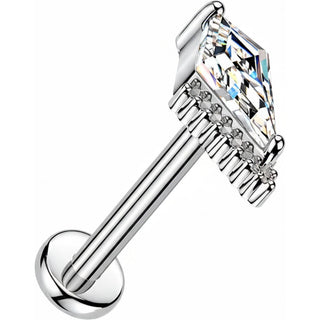 Labret latawiec cyrkonia w pazurkach push-in