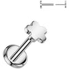 Tytan labret kwiatek push-in