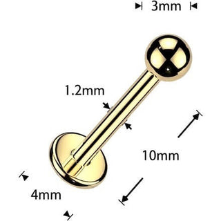 Tytan labret kulka push-in