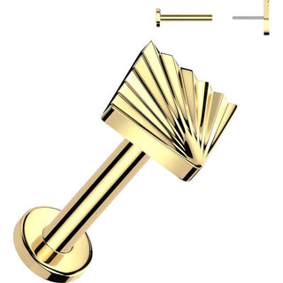 Tytan labret kwadrat szlif diamentowy push-in