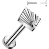 Tytan labret kwadrat szlif diamentowy push-in