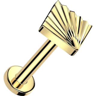 Tytan labret kwadrat szlif diamentowy push-in