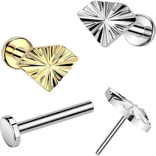 Tytan labret diament push-in